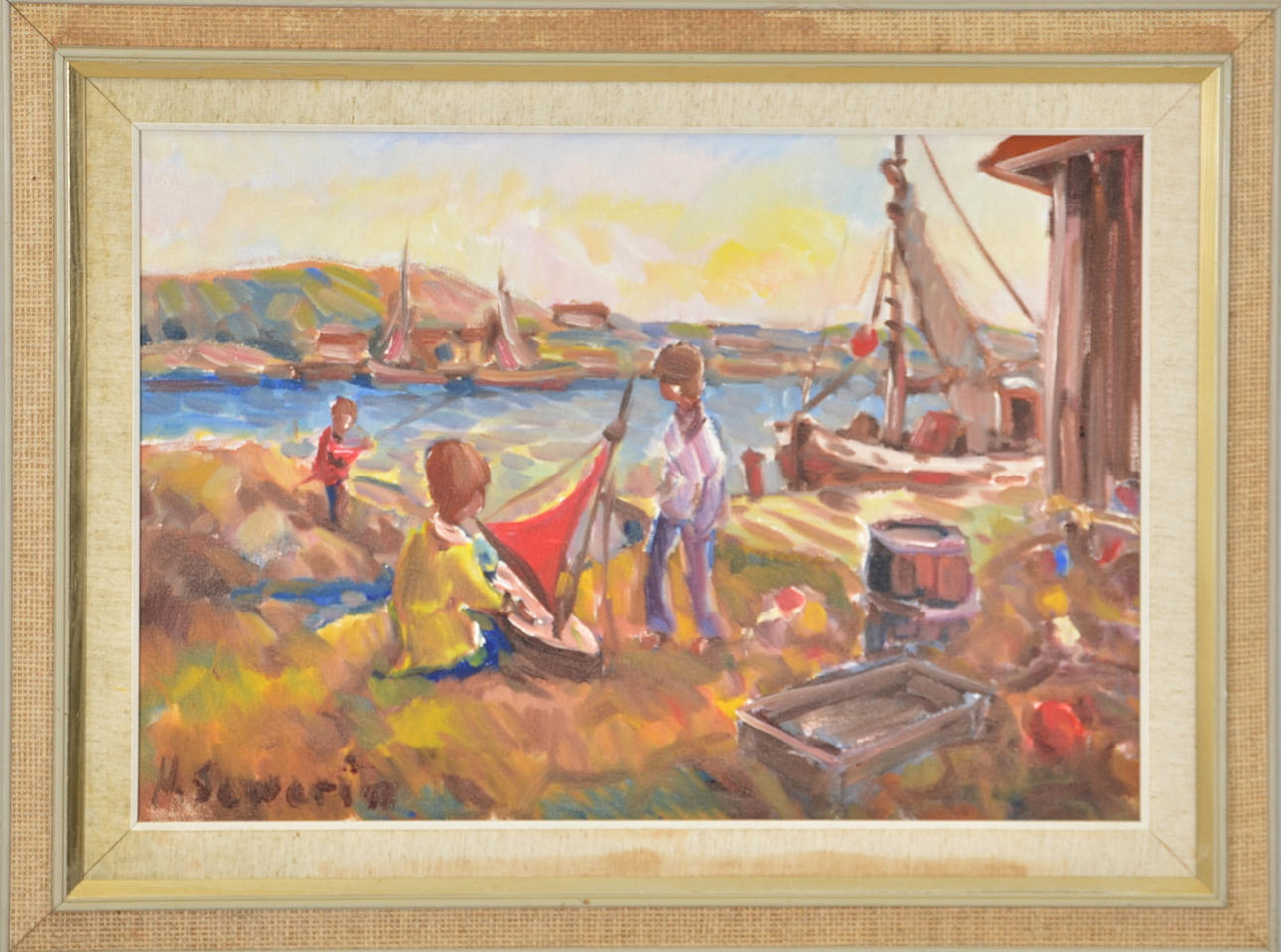 NILS SEVERIN. Olja på duk.