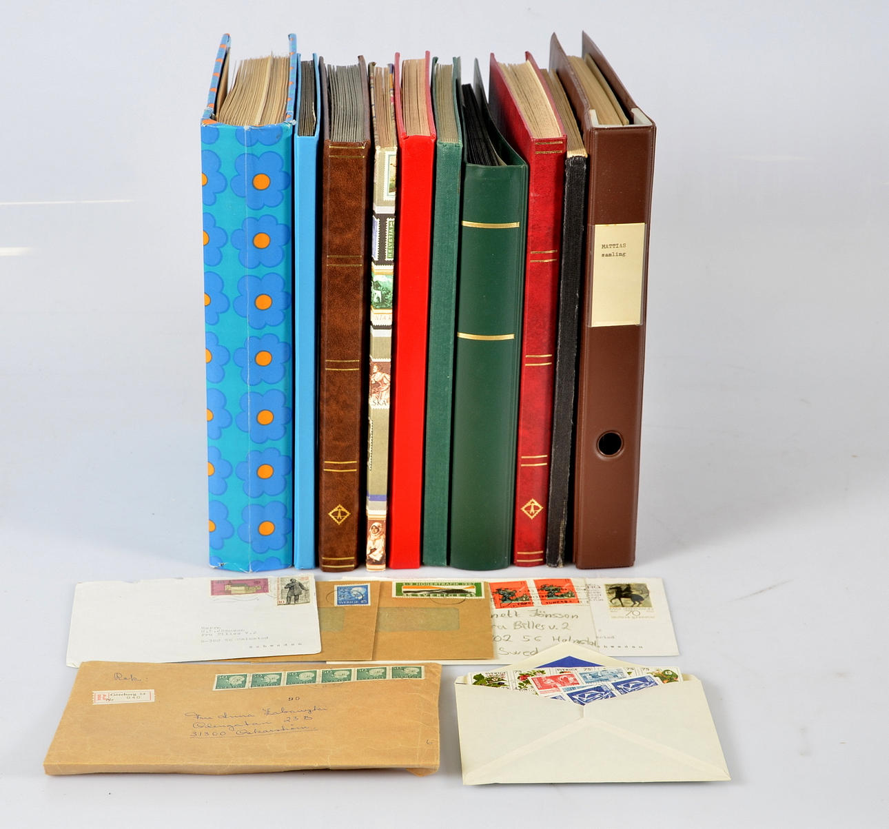 FRIMÄRKSAMLING, 10 album mm, hela världen, 1900-tal.