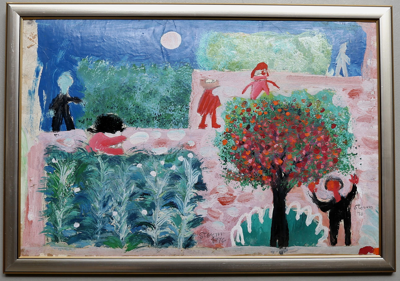 SVEN STORM. Blandteknik, signerad och daterad 70 och 1976.