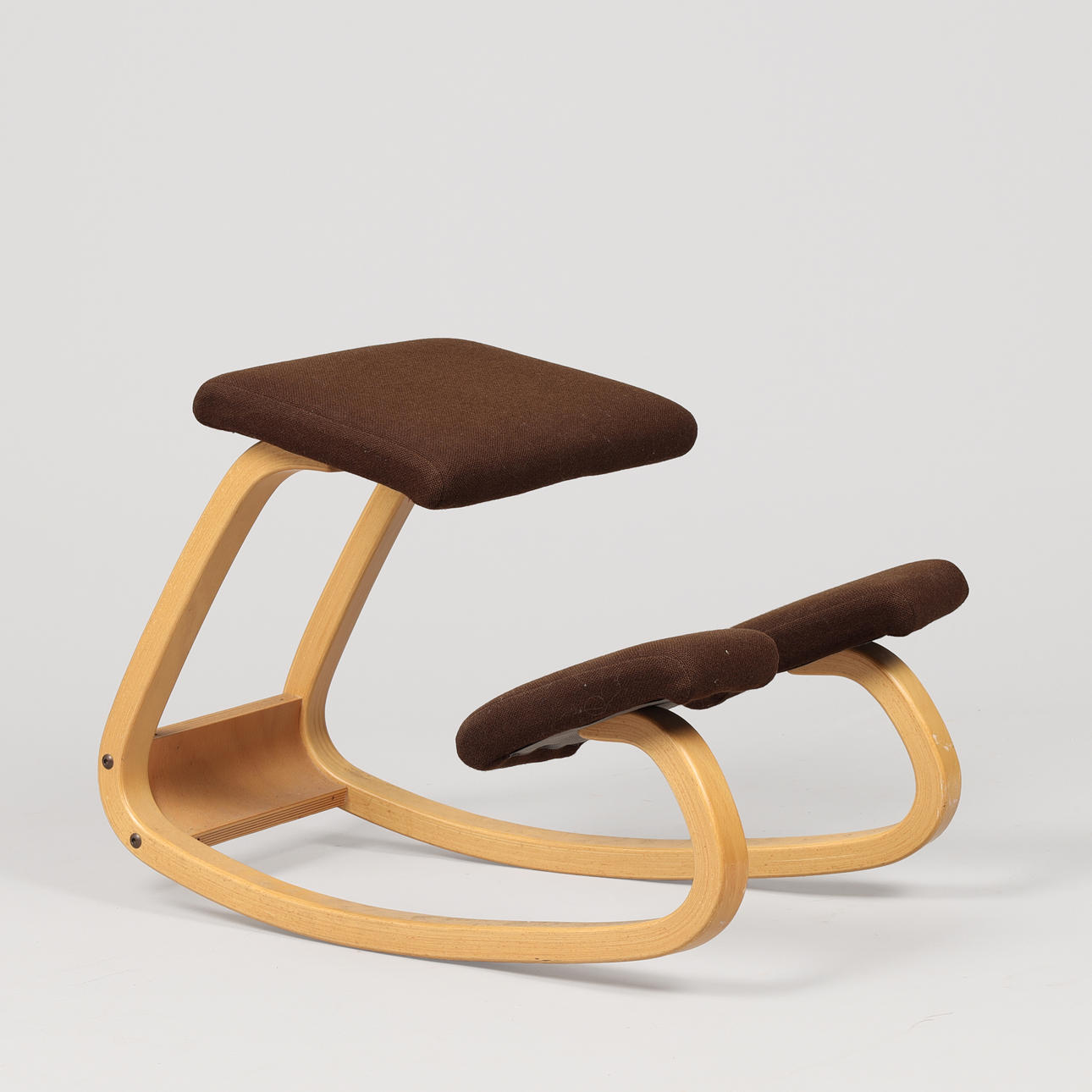 PETER OPSVIK. Stool of moulded beech and wool fabric, “Varier Variable ...