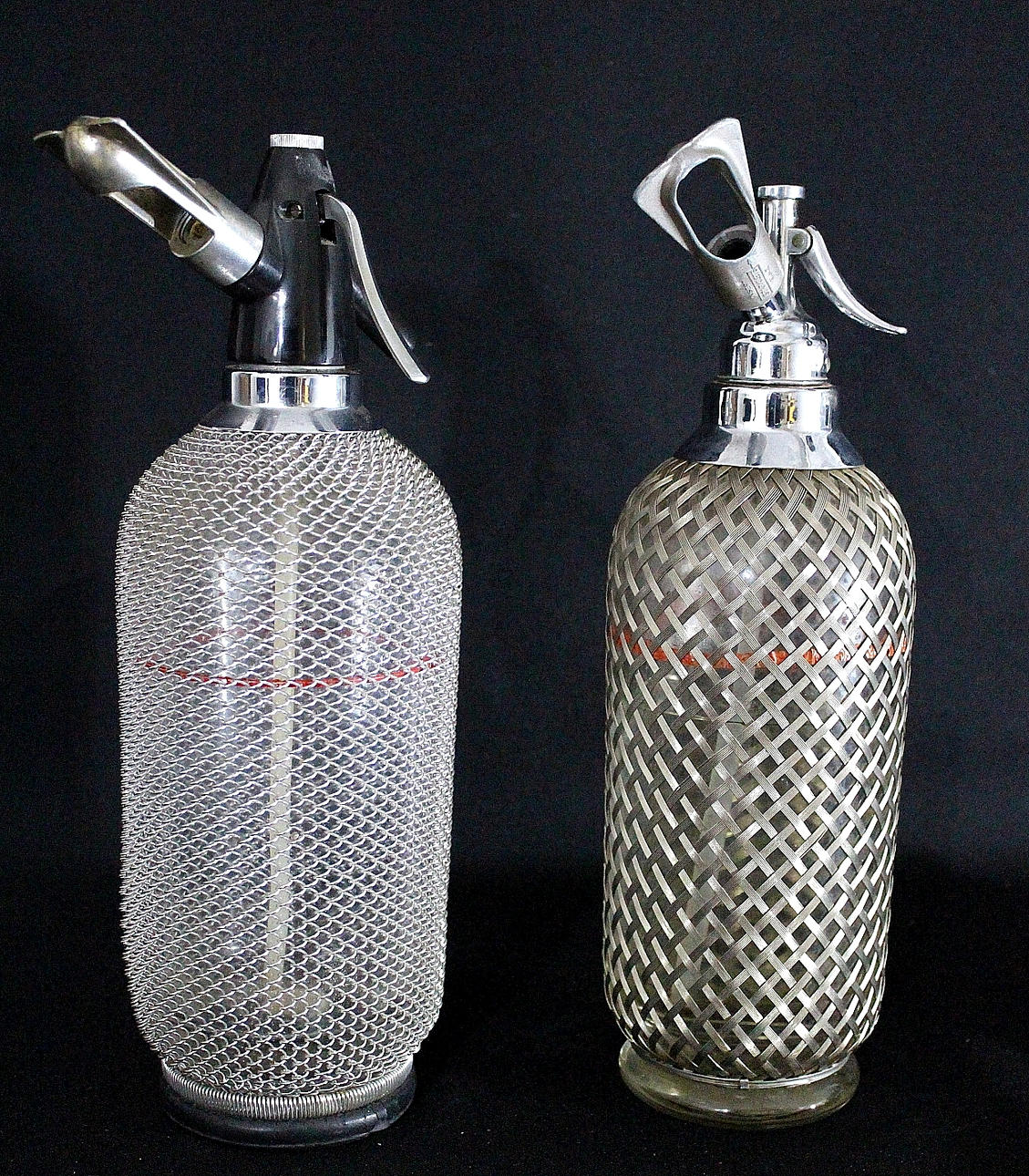 SIFON, 2 st, glas, metall.