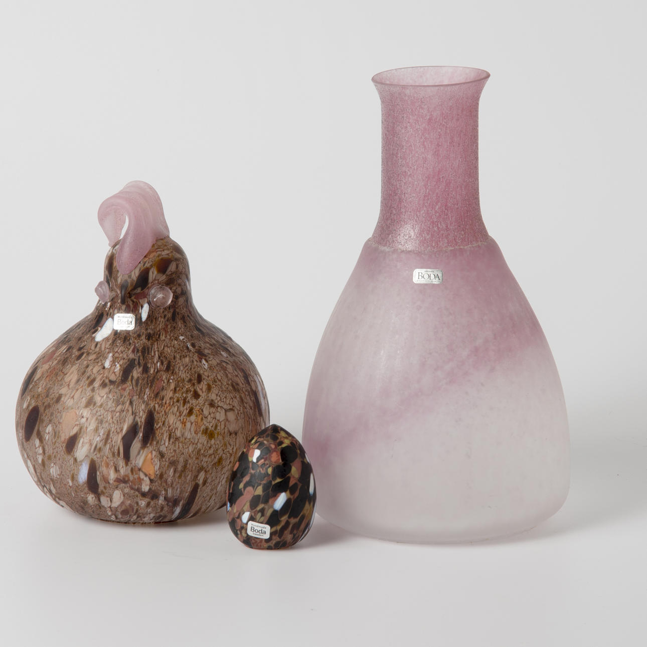 ÄGG, TUPP SAMT KANNA, konstglas, Kosta Boda.