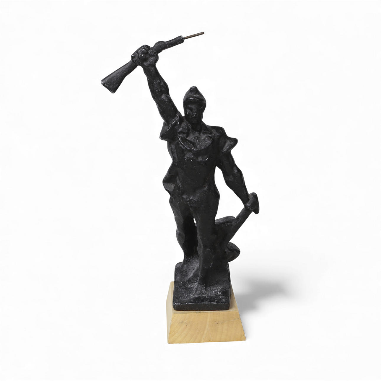 MEMORIAL SCULPTURE, after, patinated metal, “Miner's Rebellion ...