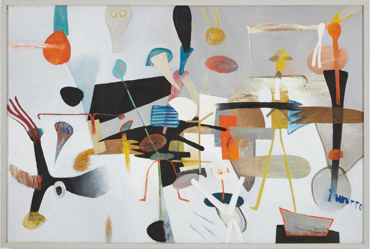 PONTUS CARLE. Composition, oil on canvas, signed and dated 09.