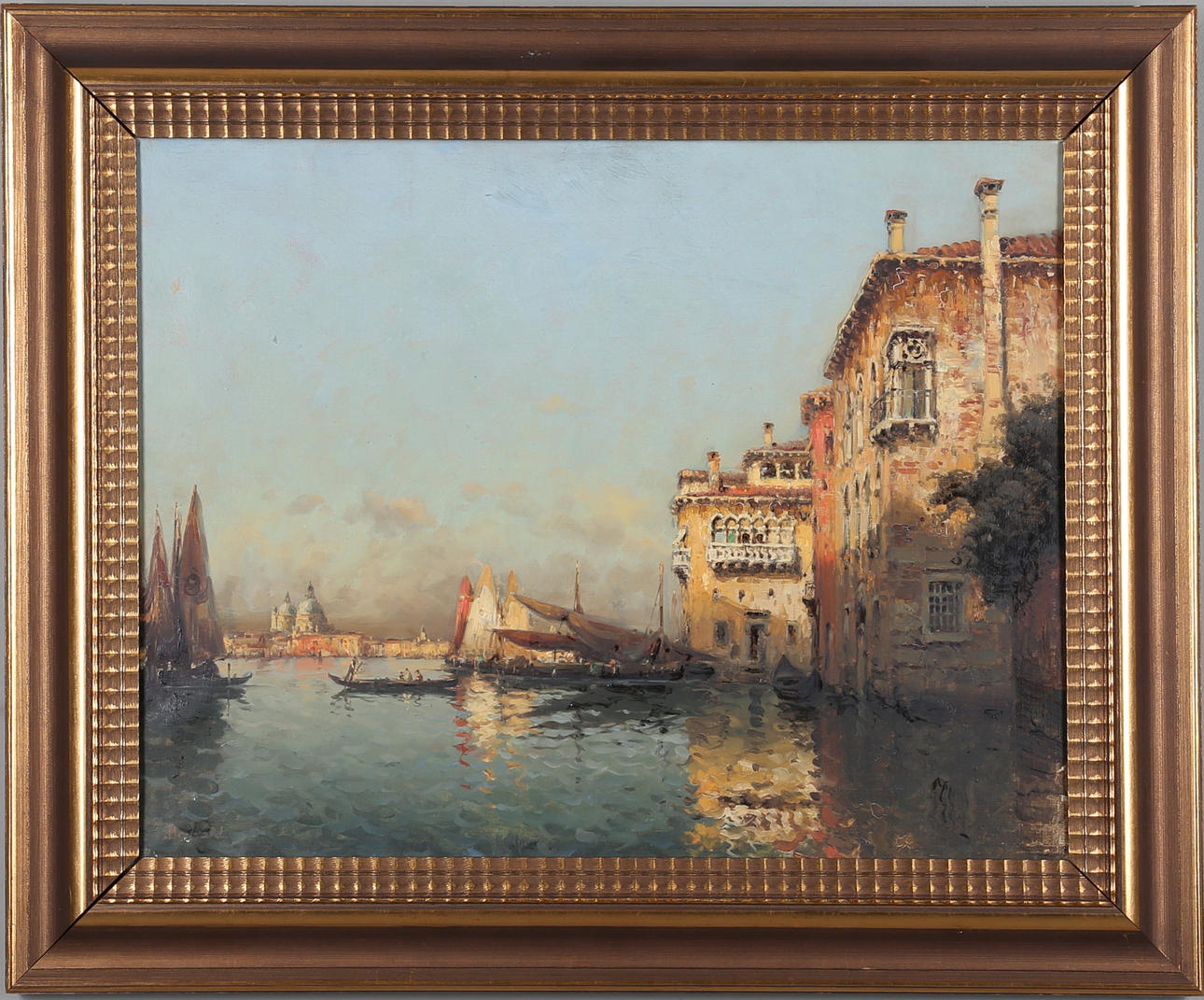 ANTOINE BOUVARD. olja på duk, signerad.