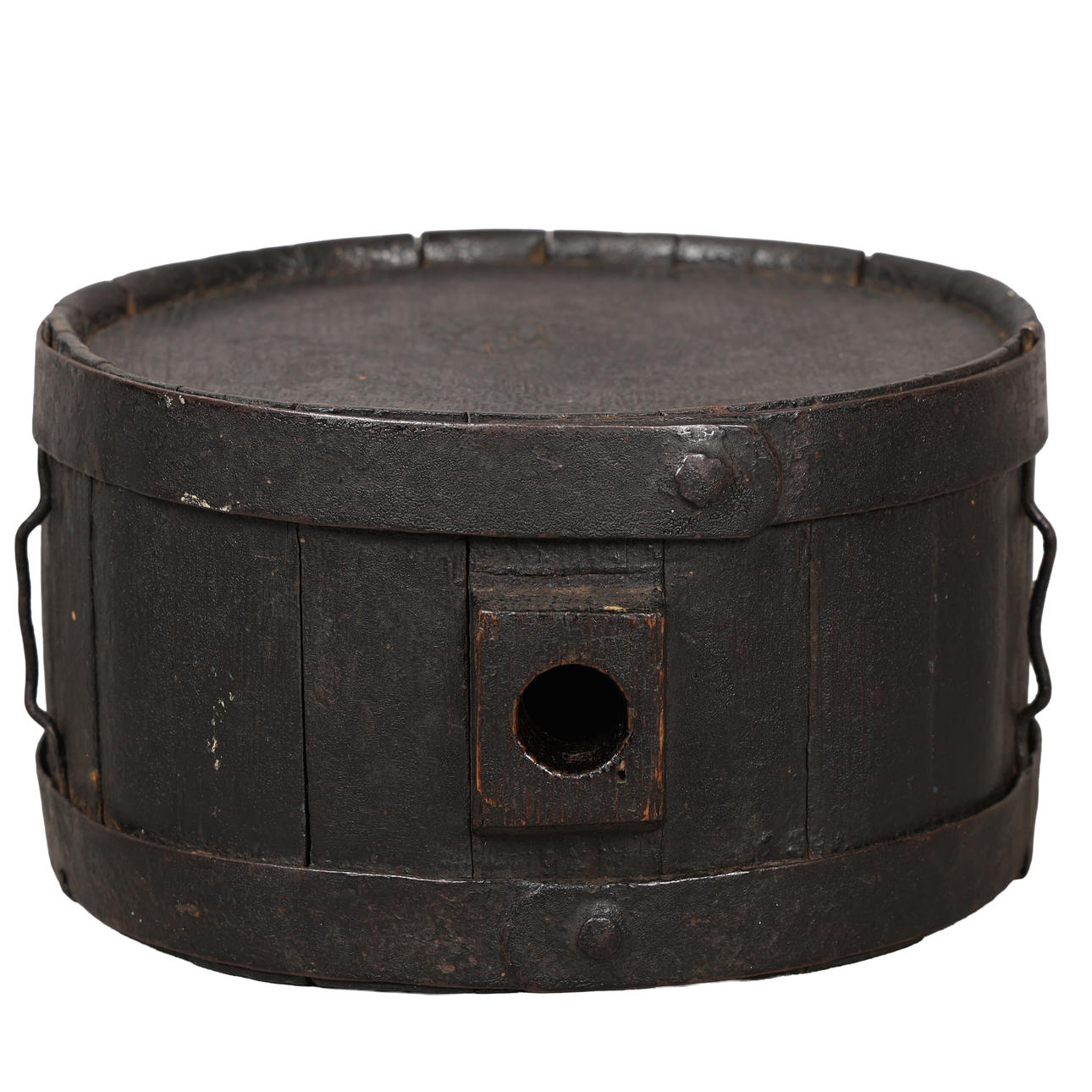 A MID 19TH CENTURY WATER CANTEEN, DATED 1859.