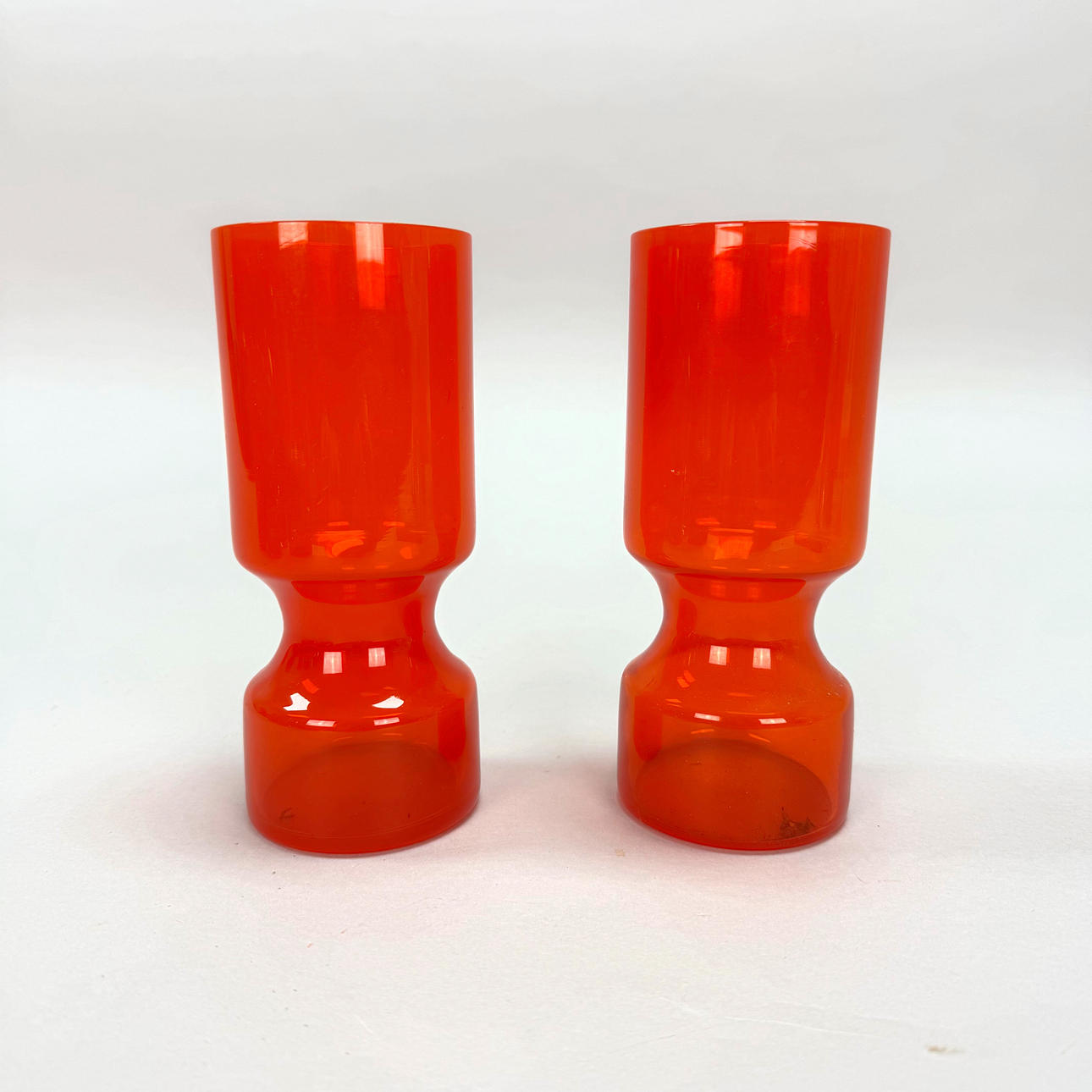 VASER, glas, orange, 1970 tal.