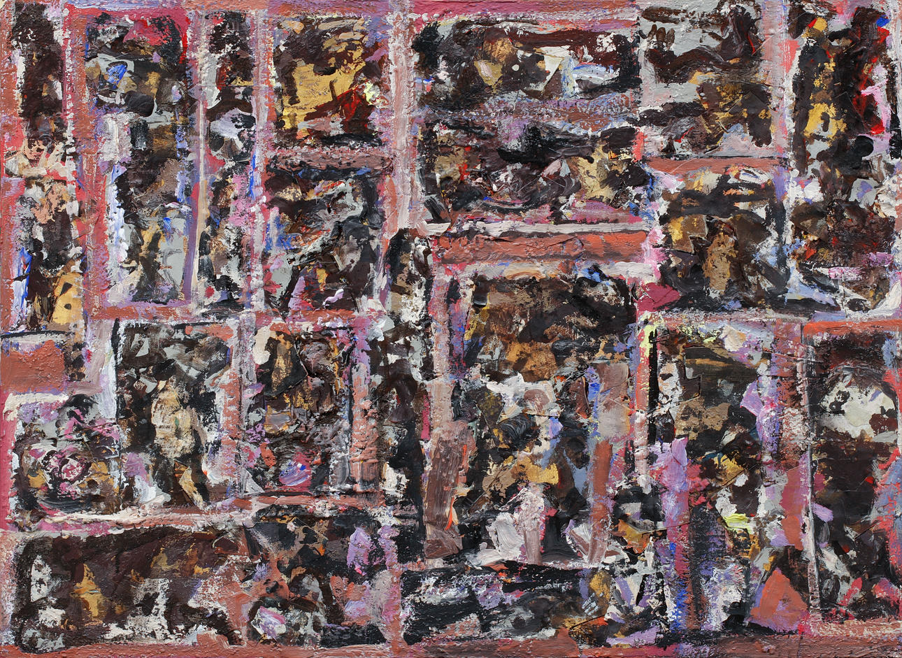 VALTER GIBSON. Composition, oil on canvas.