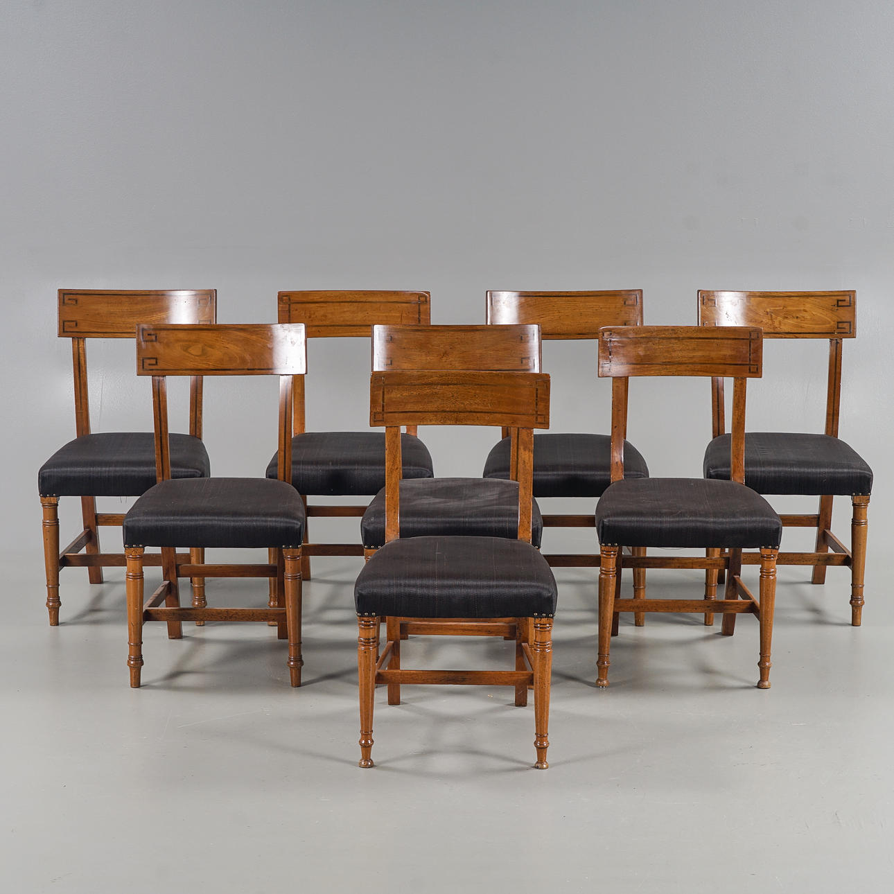 STOLAR 8 stycken, Mahogny, 18/1900-tal.