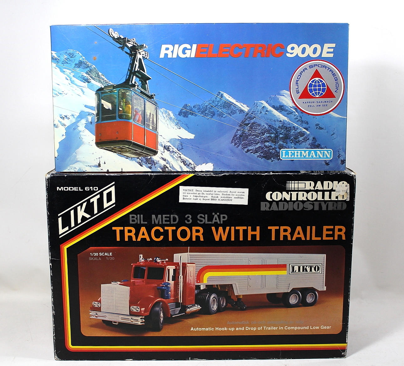 LINBANA och RADIOSTYRD LASTBIL, vintage.