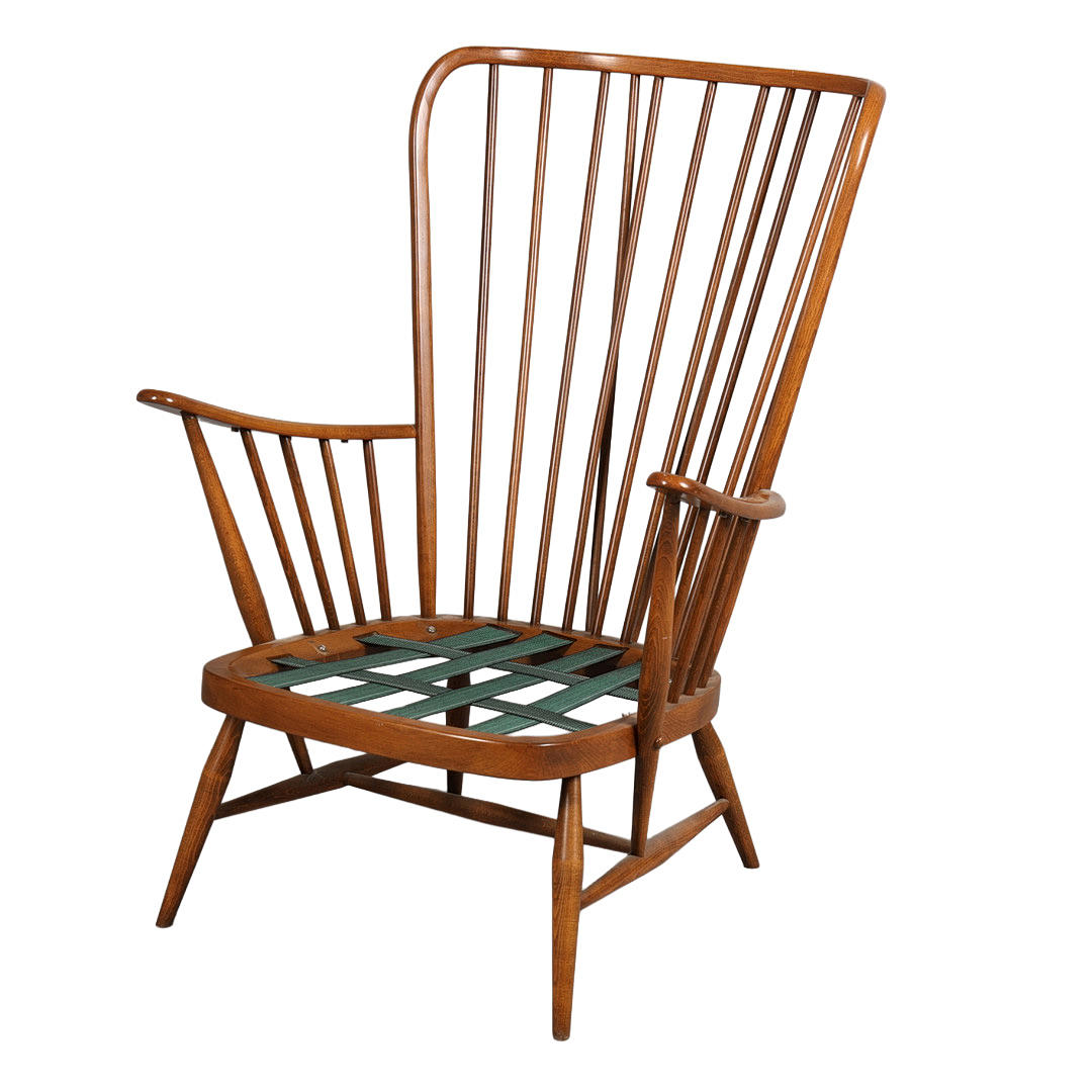 AN ERCOL 'EVERGREEN' ARMCHAIR.
