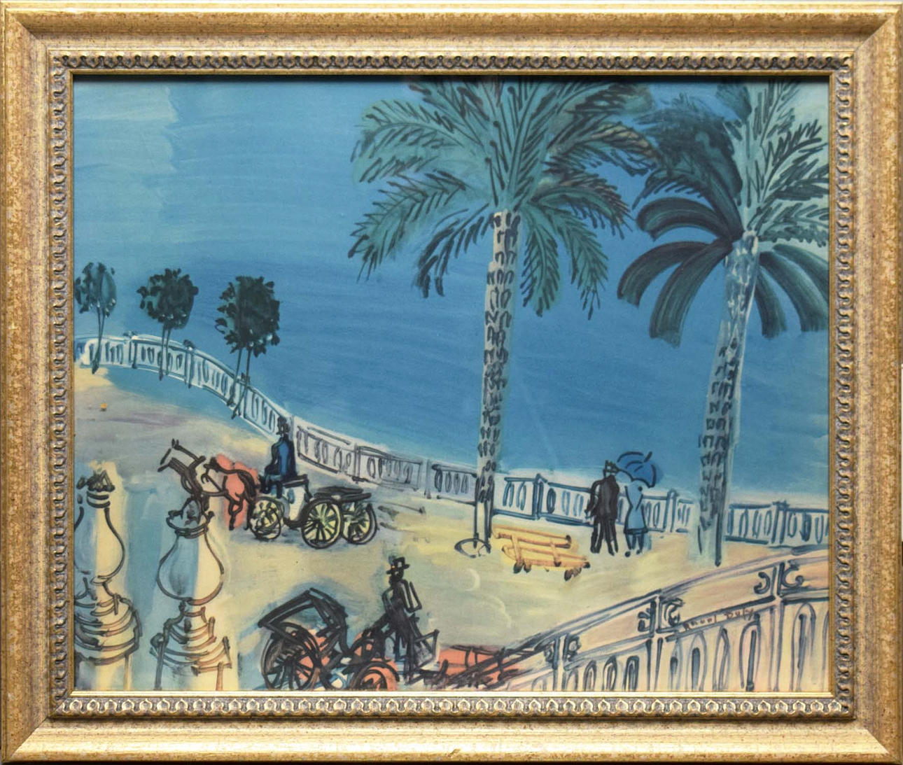 RAOUL DUFY. LA PROMENADE DES ANGLAIS DEPUIS L'HÔTEL SUISSE. Art