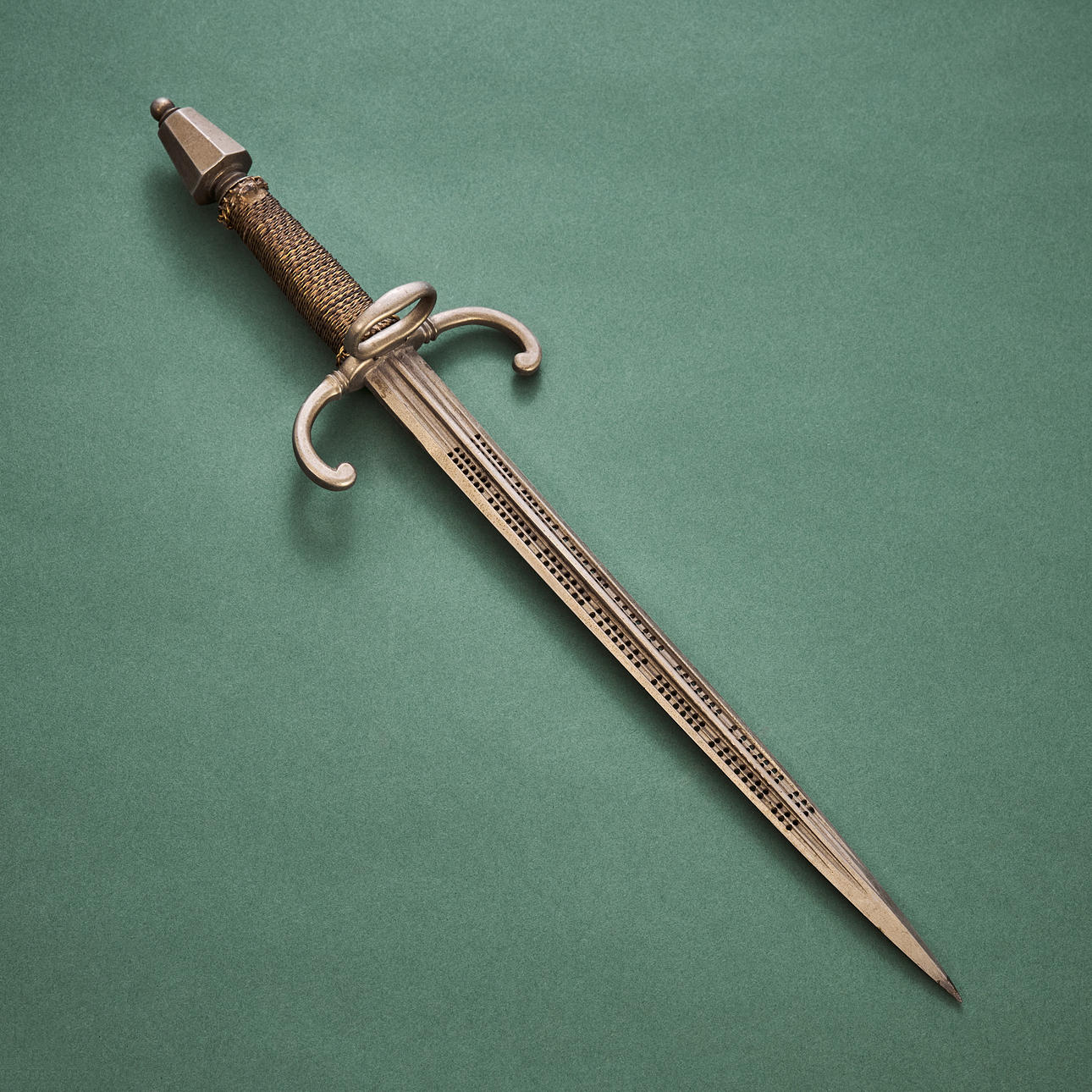 Dagger, German 16th-century left-hand dagger, down-curved parer bars ...