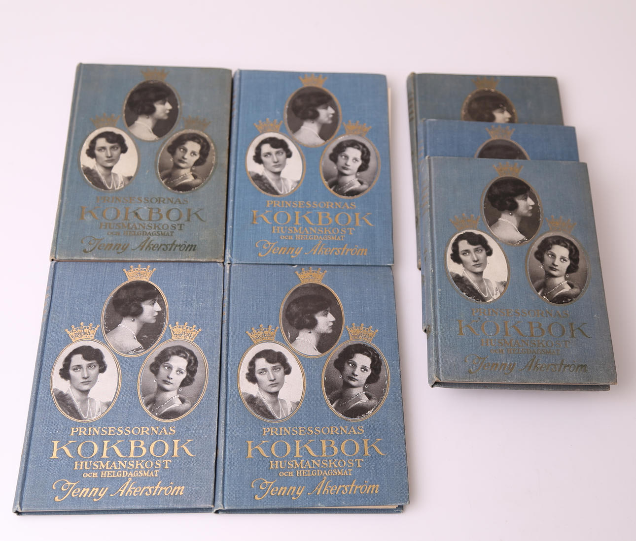 KOKBÖCKER, 7 delar, "Prinsessornas KOKBOK", 1938, Jenny Åkerström.