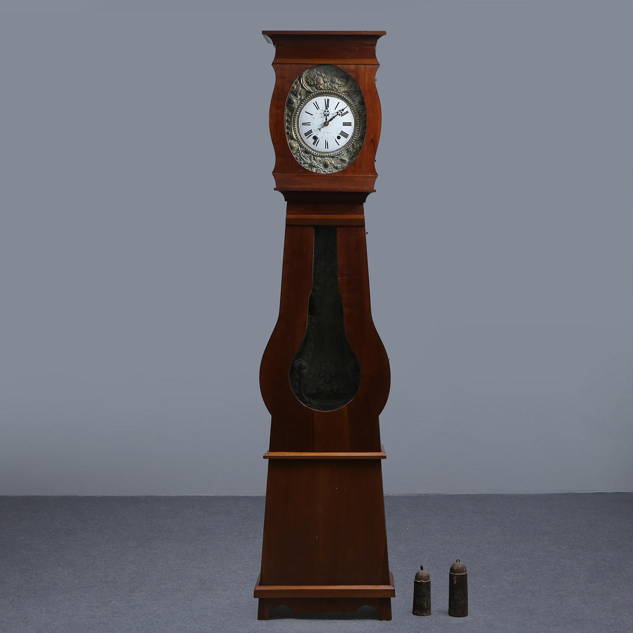 FLOOR CLOCK, CLOCKWORK FRENCH 18TH CENTURY, CASE MAHOGANY MADE IN 20TH ...