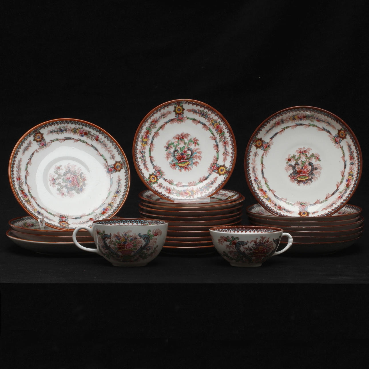 KOPPAR samt FAT, porslin, Rörstrand, tidigt 1900-tal.