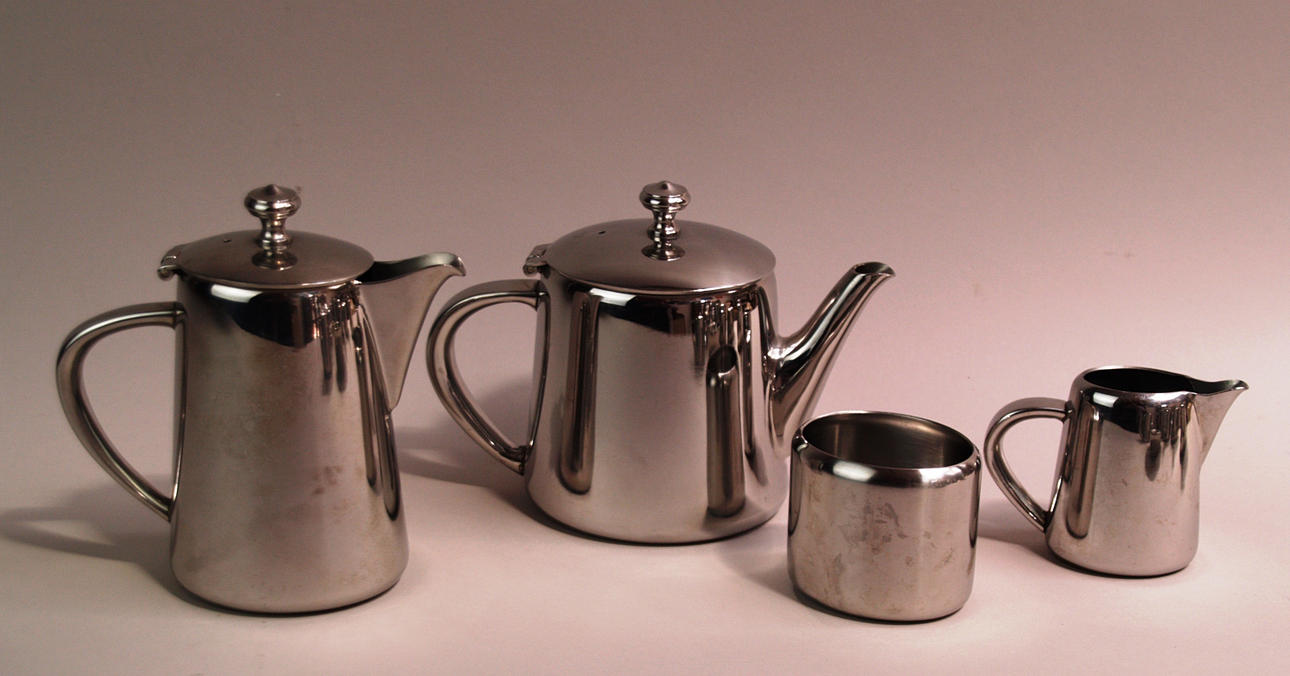 KAFFEKANNA, MJÖLK, SILVERPLÄTERAT SOCKER.