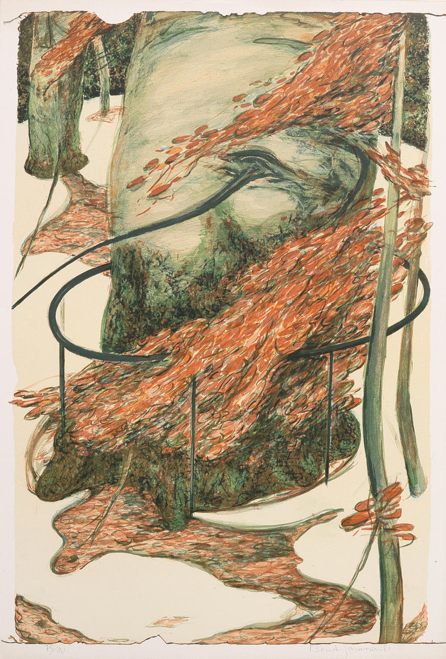 BERNT JONASSON 1936-2014. LITHOGRAPH, SIGNED, NUMBERED 75/90 AND DATED 1981.