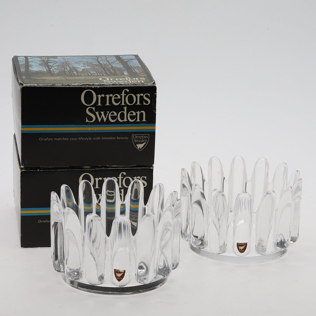 SVEN PALMQVIST. BOWLS. 2 pcs. Glass, “Princess”, label-marked Orrefors ...