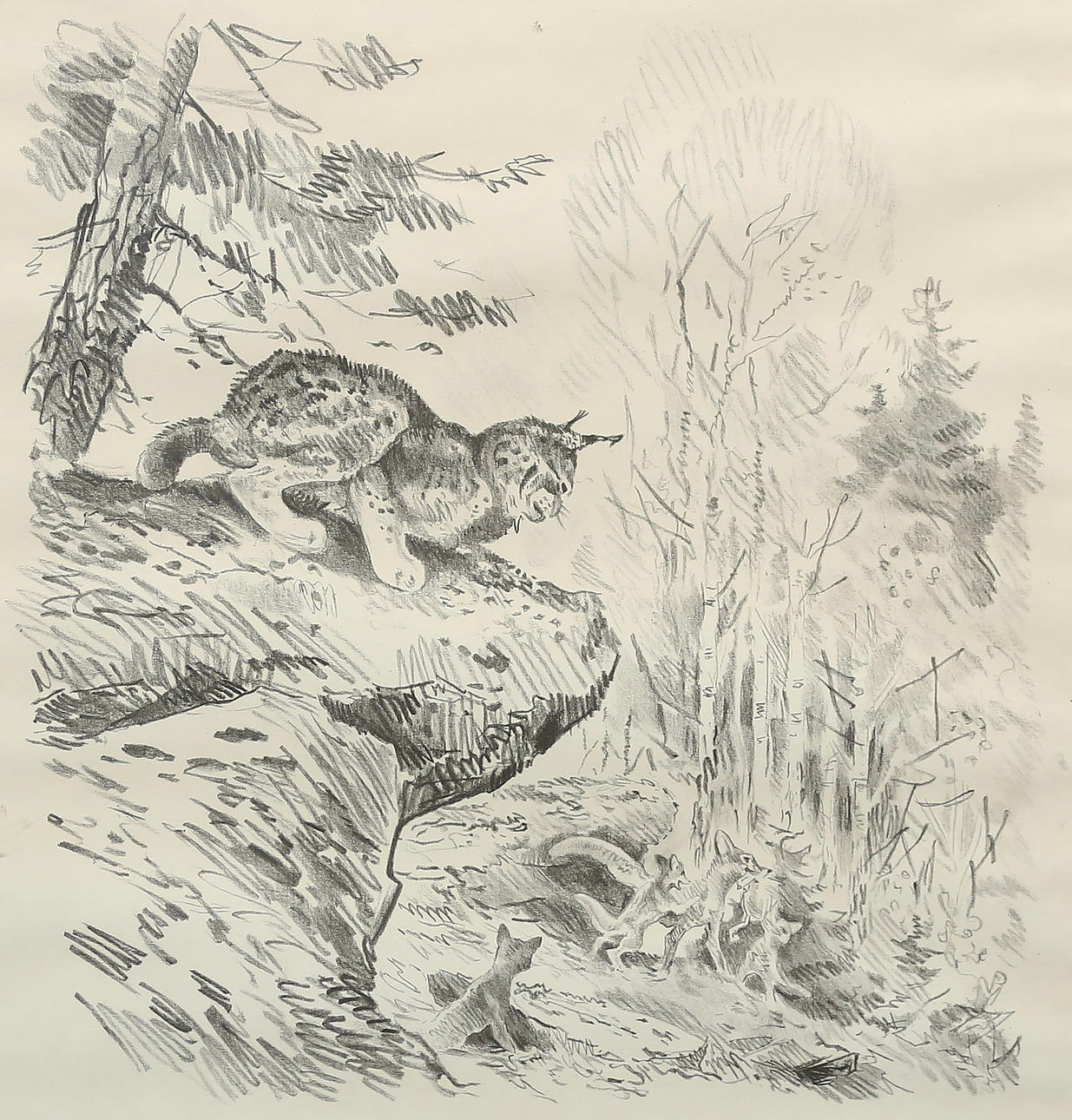 LINDORM LILJEFORS. Lithograph, signed and numbered 70/300.