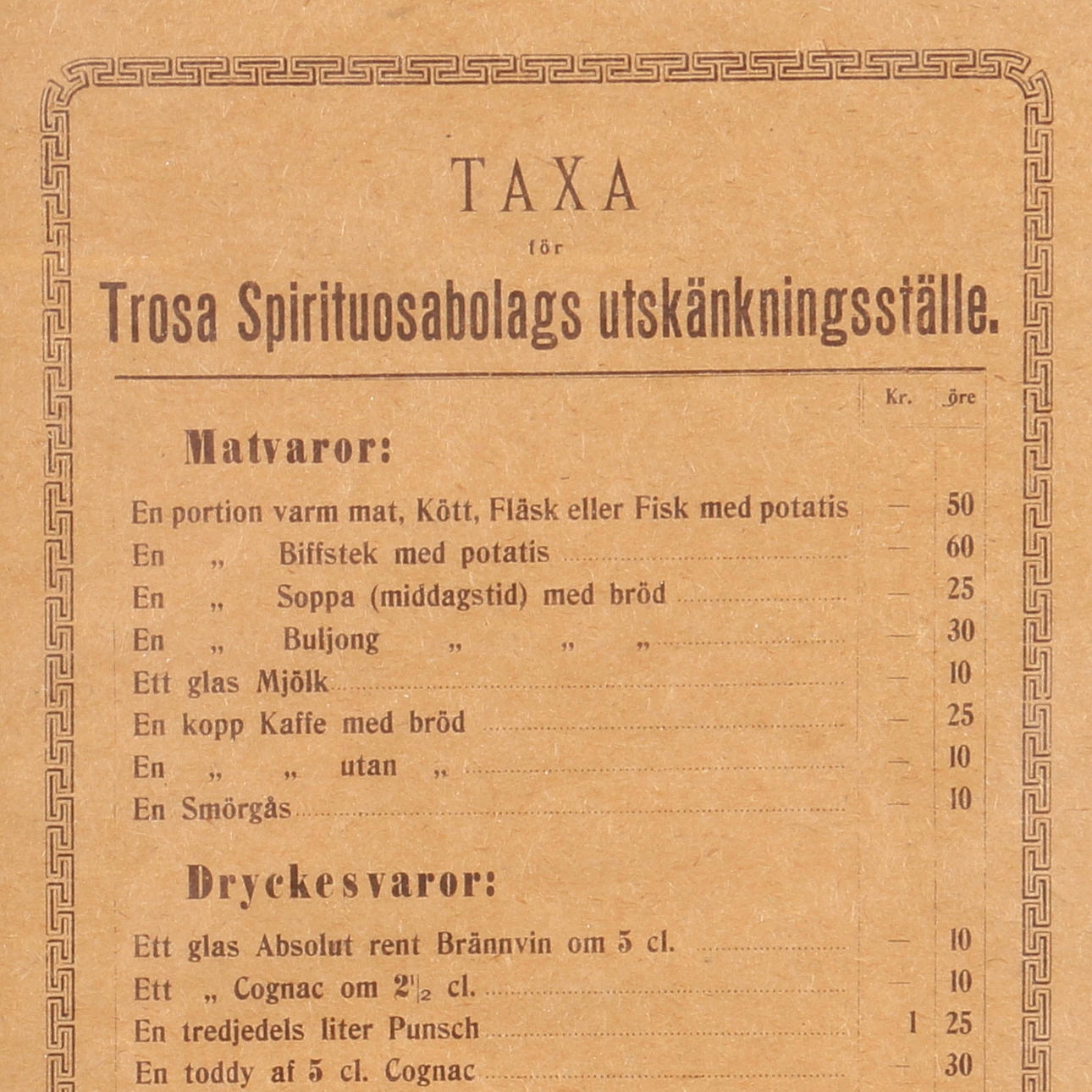 MENYER, 4 st. Delvis Grand Hotel, Stockholm samt Trosa Spirituosabolags utskänkningsställe.