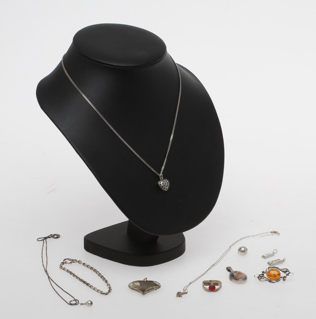 PARTI SMYCKEN, 11 delar, silver, 1900-tal.