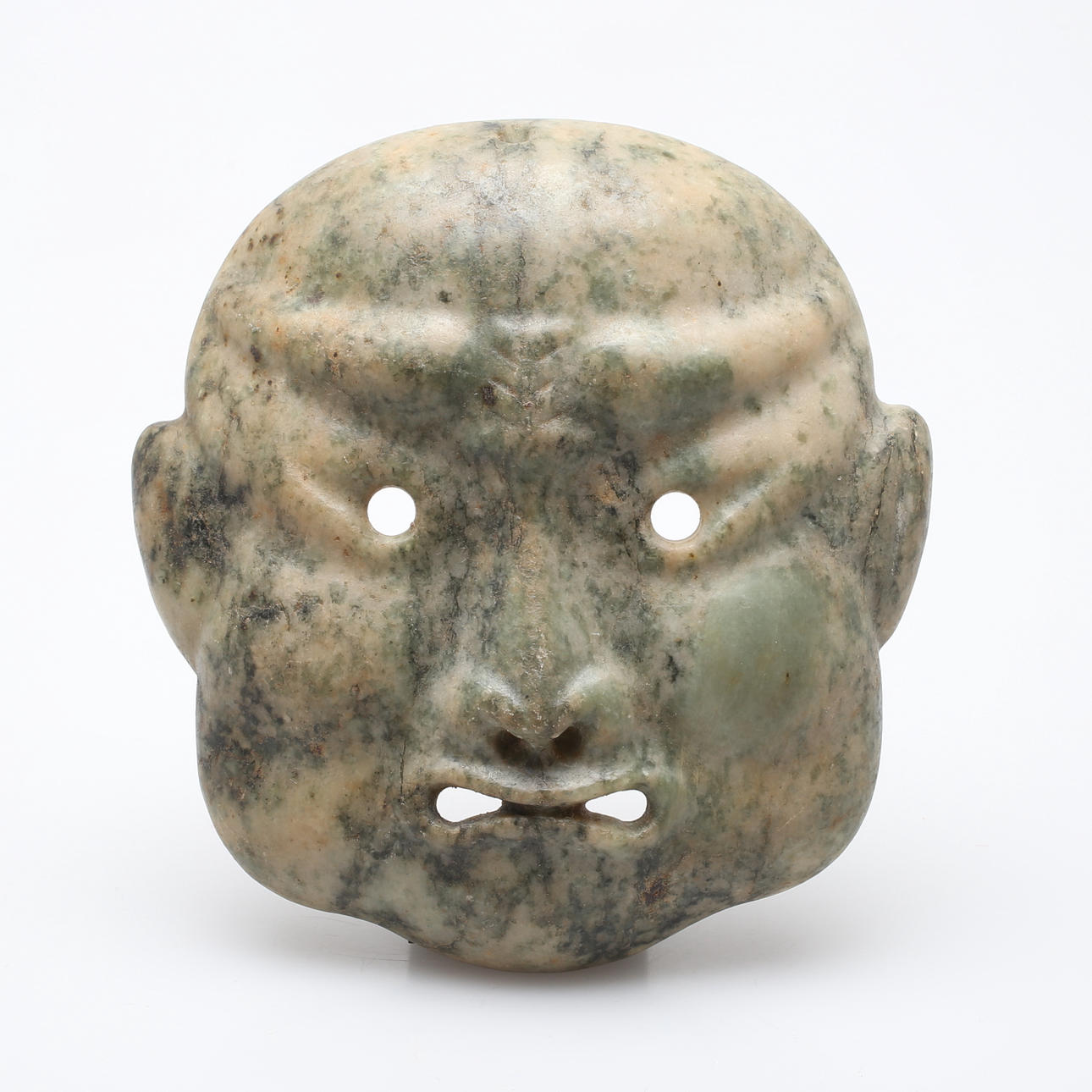 DÖDSMASK, jade, Kina, antagligen 1900-tal.