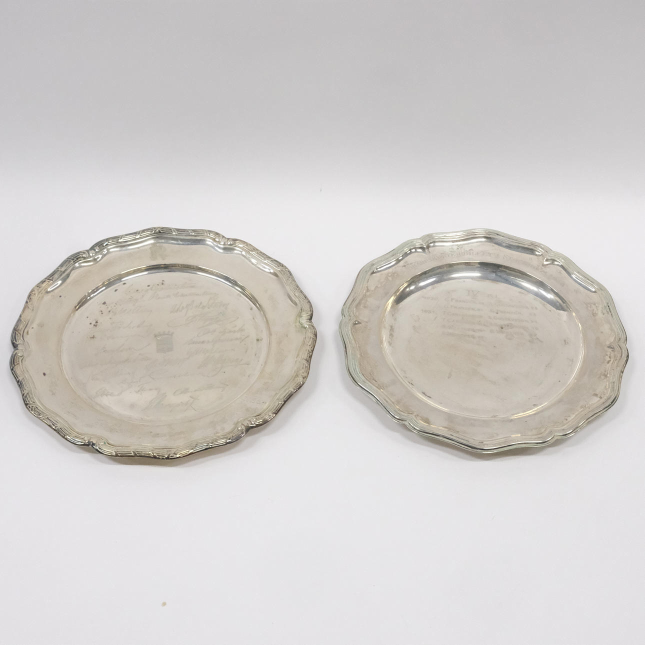 BARREL, SILVER, TWO PIECES.