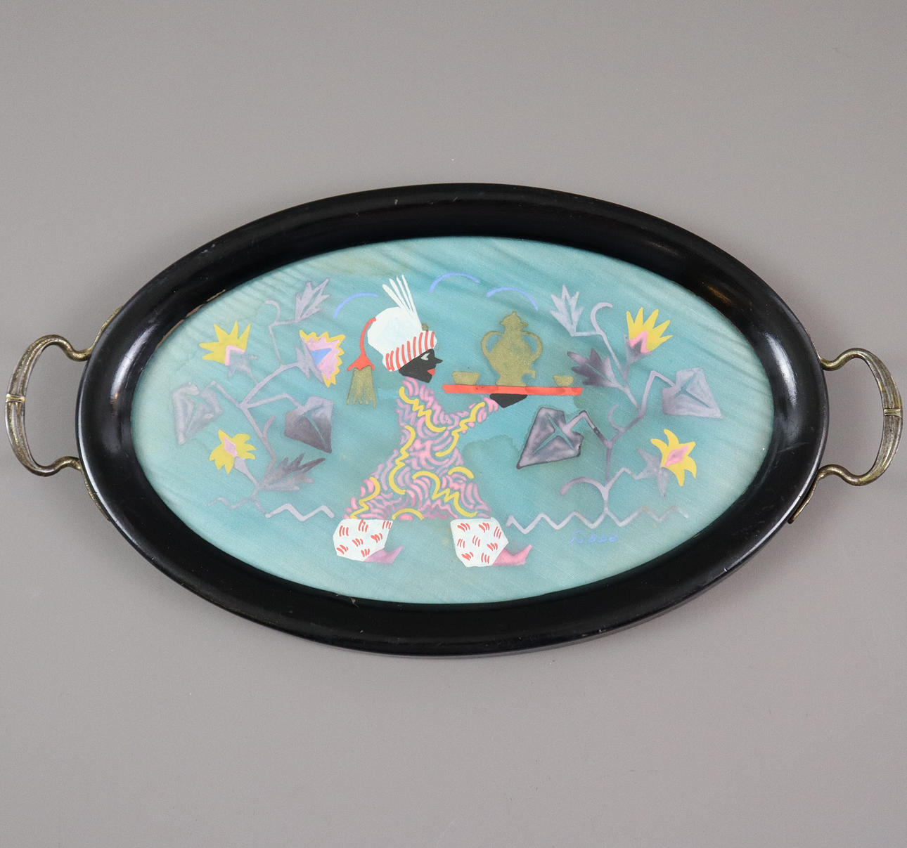 - OVAL SERVING TRAY - 1920/30S.