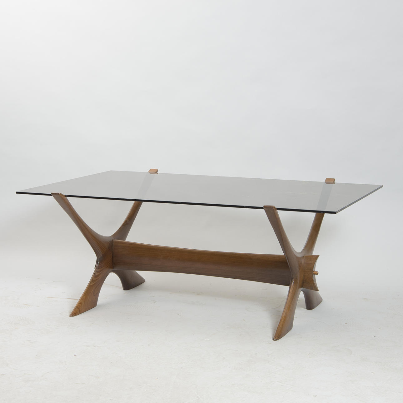 SOFFBORD, teak och glas, Fredrik Schriever-Abeln, Danmark. 1960/70-tal.
