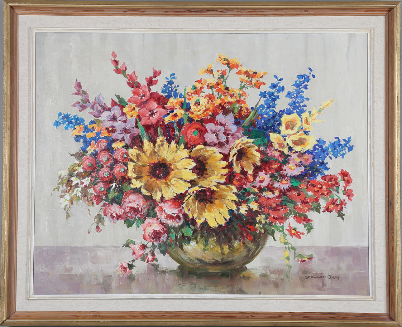 GERHARD GRAF. Stilleben, olja på duk, signerad.