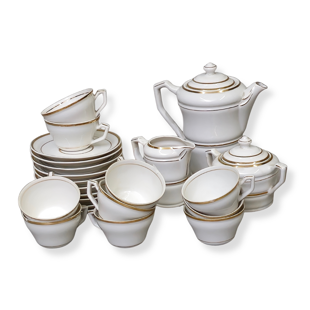 PORCELONA-VENEFA DORADA COFFEE SET.