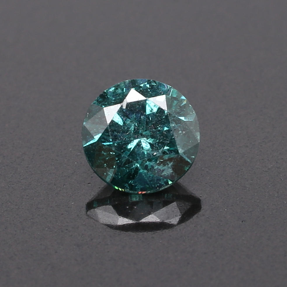 DIAMANT, blå, brilliant slipad, 1,03 ct.