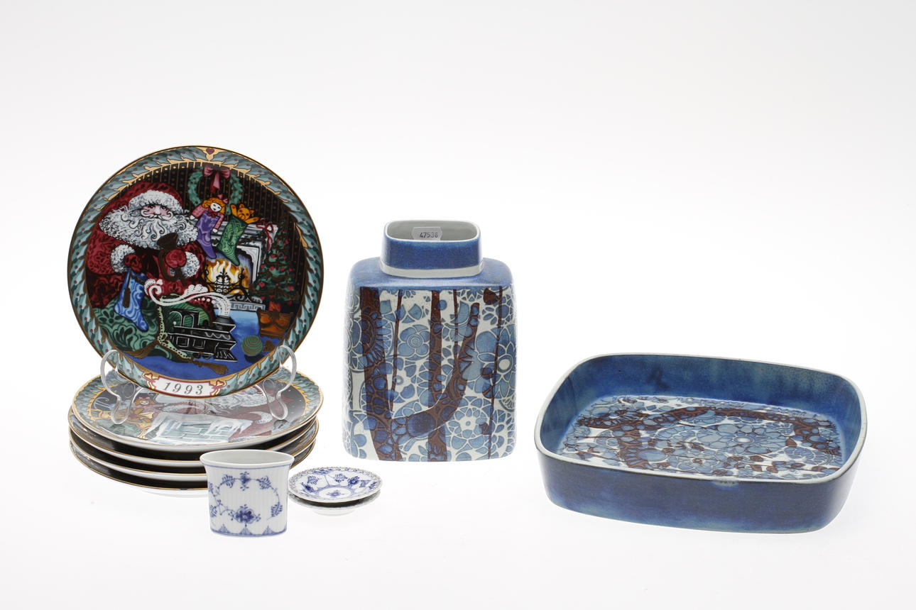 KERAMIKFÖREMÅL, 10 delar, Royal Copenhagen och Bing&Grödahl, Danmark.