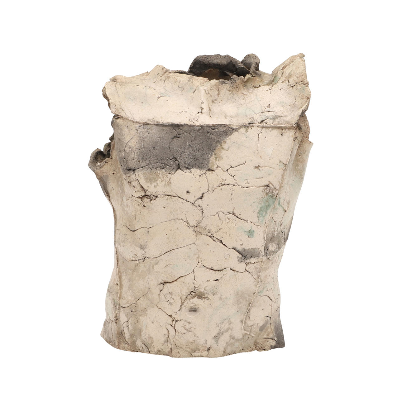 ROISIN O' CONNOR. RAKU POTTERY TORSO.