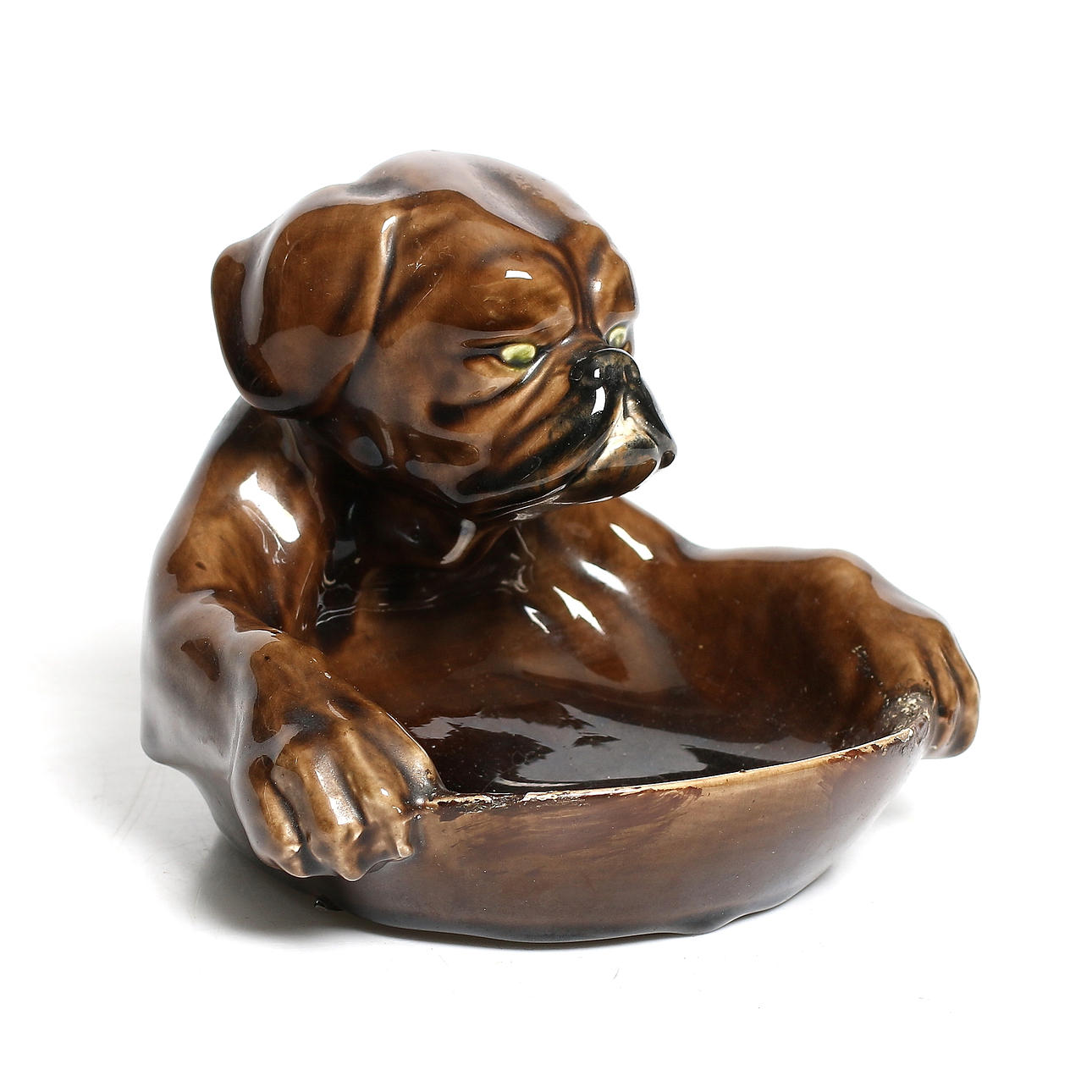 ASKKOPP, flintgods, bulldog, Rörstrand, omkring sekelskiftet 18/1900.