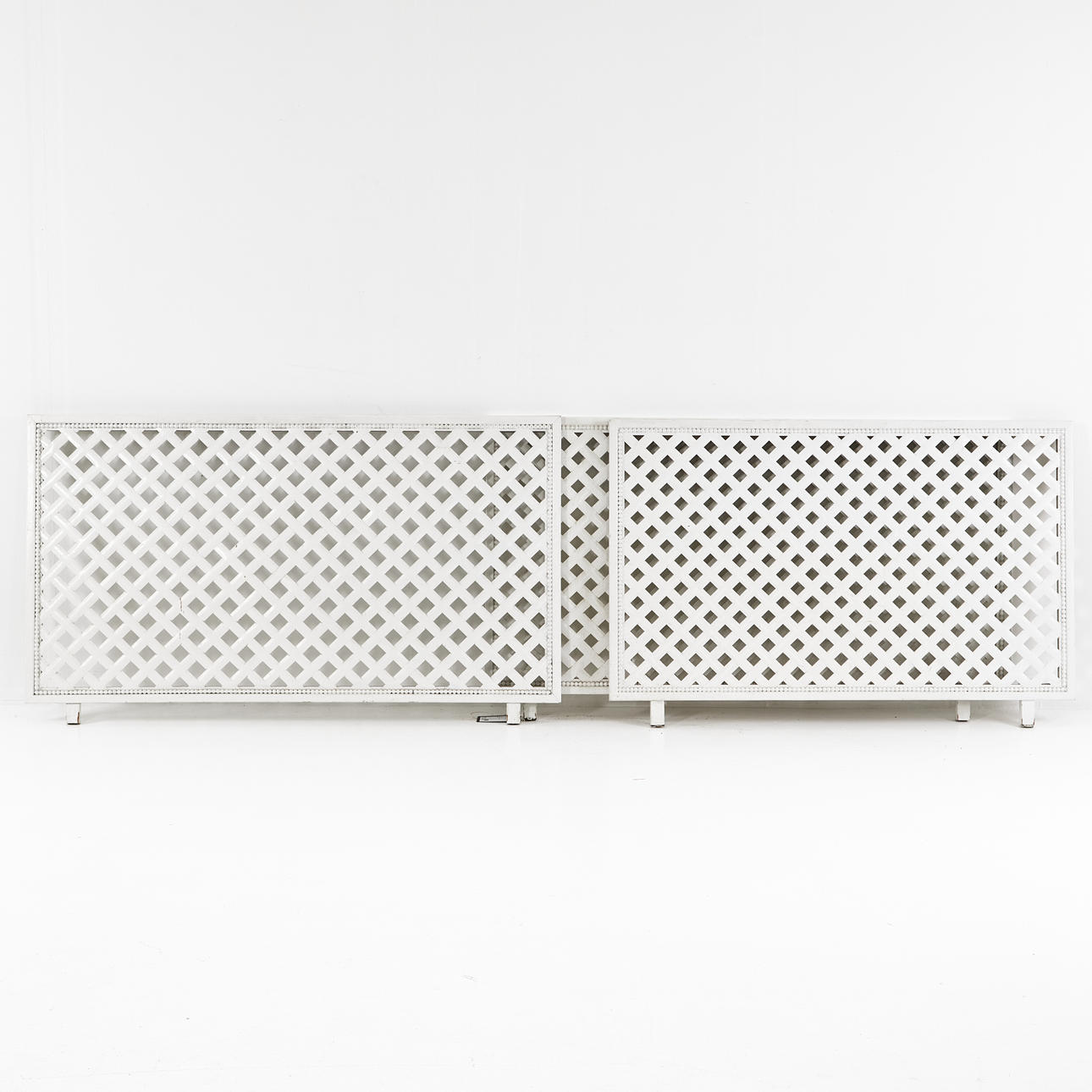 2+1 element covers, 20th century, painted in white, braided. Furniture ...