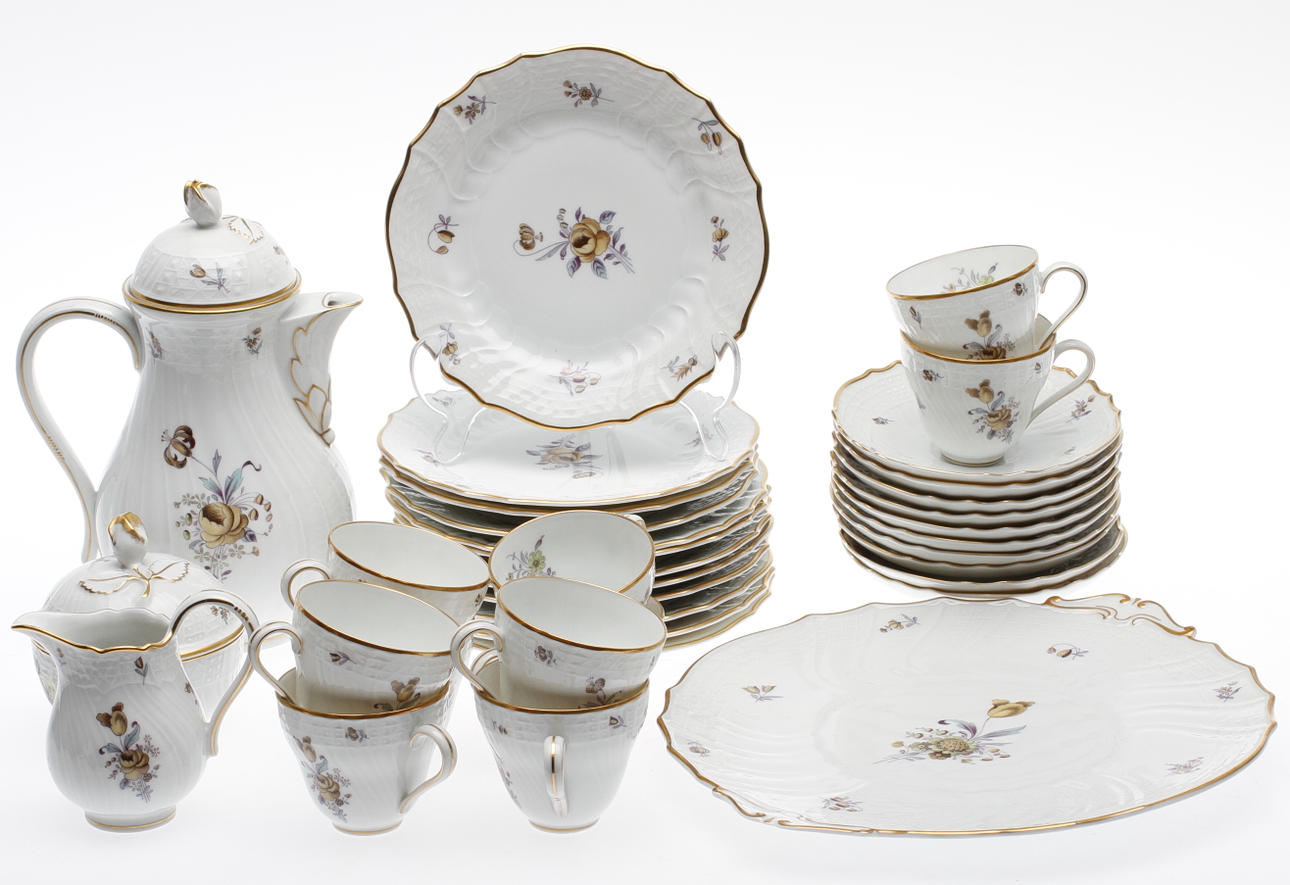 KAFFESERVIS, 36 delar, porslin, "Superba", Hutschenreuther, Tyskland.