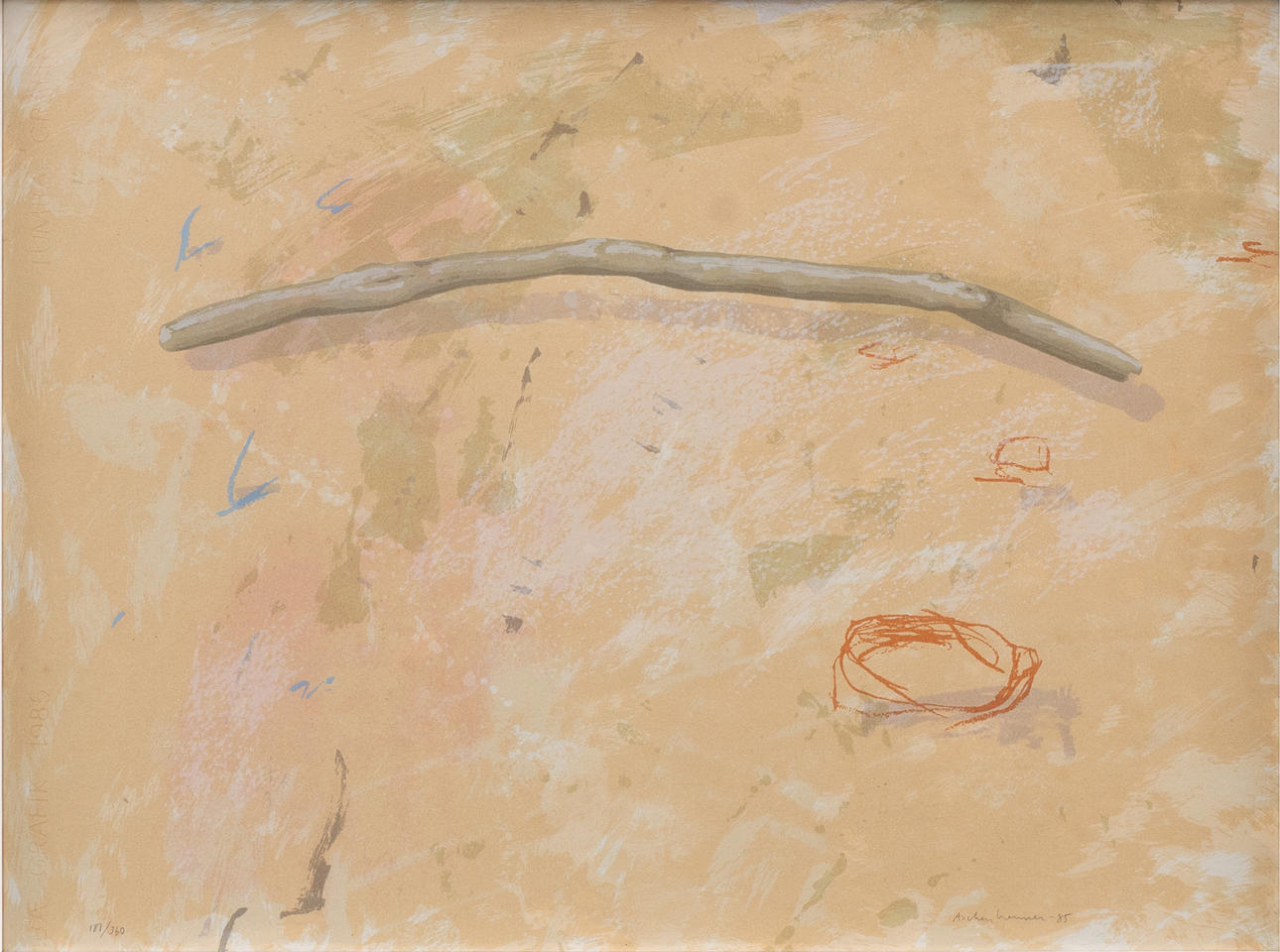 LENNART ASCHENBRENNER. Composition, lithograph, signed and dated -85.