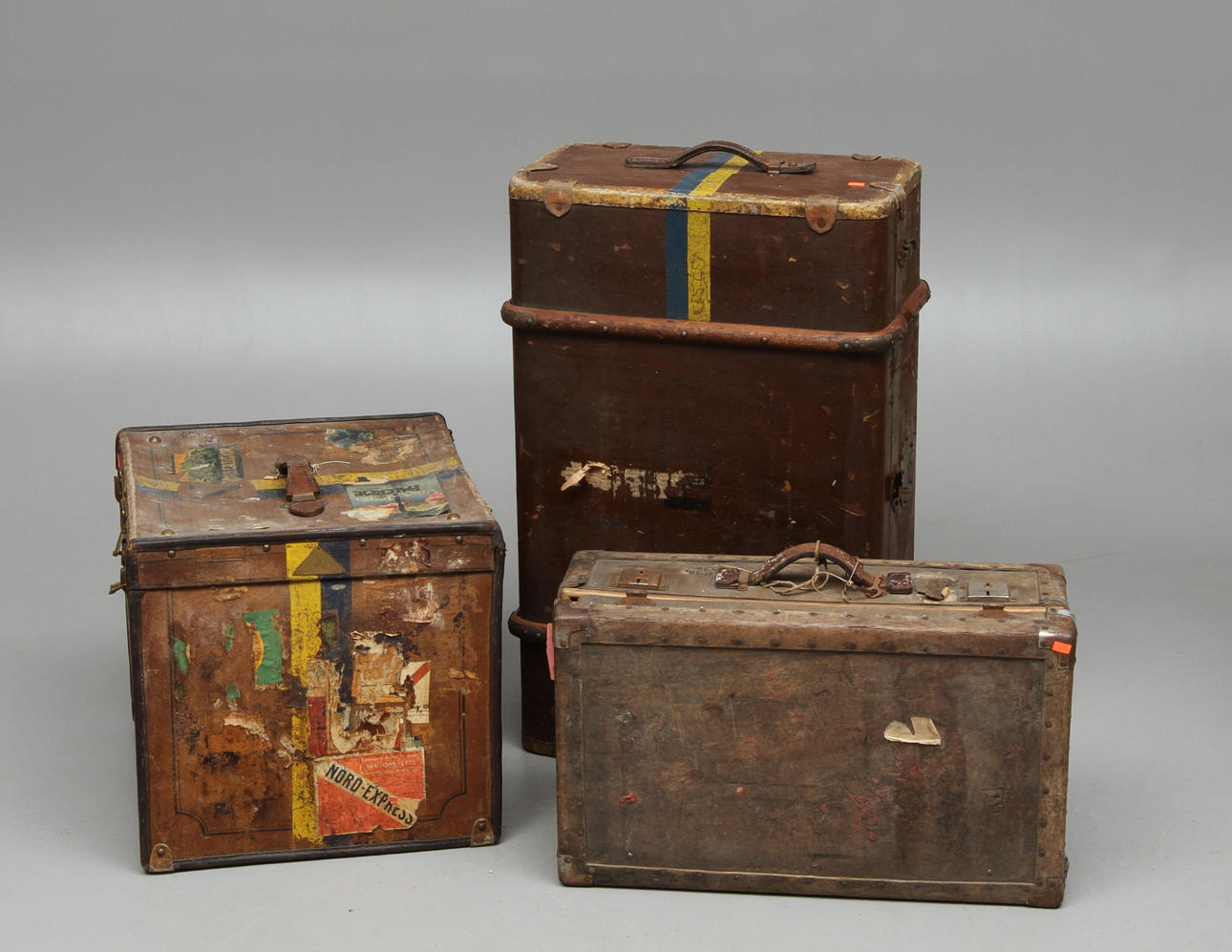VÄSKA, KOFFERTAR, 2 st, 1900-tal.