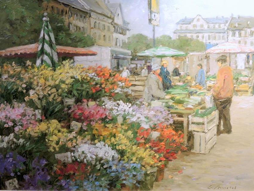 UNBEKANNTER KÜNSTLER. JORDBRUKARNAS MARKNAD.