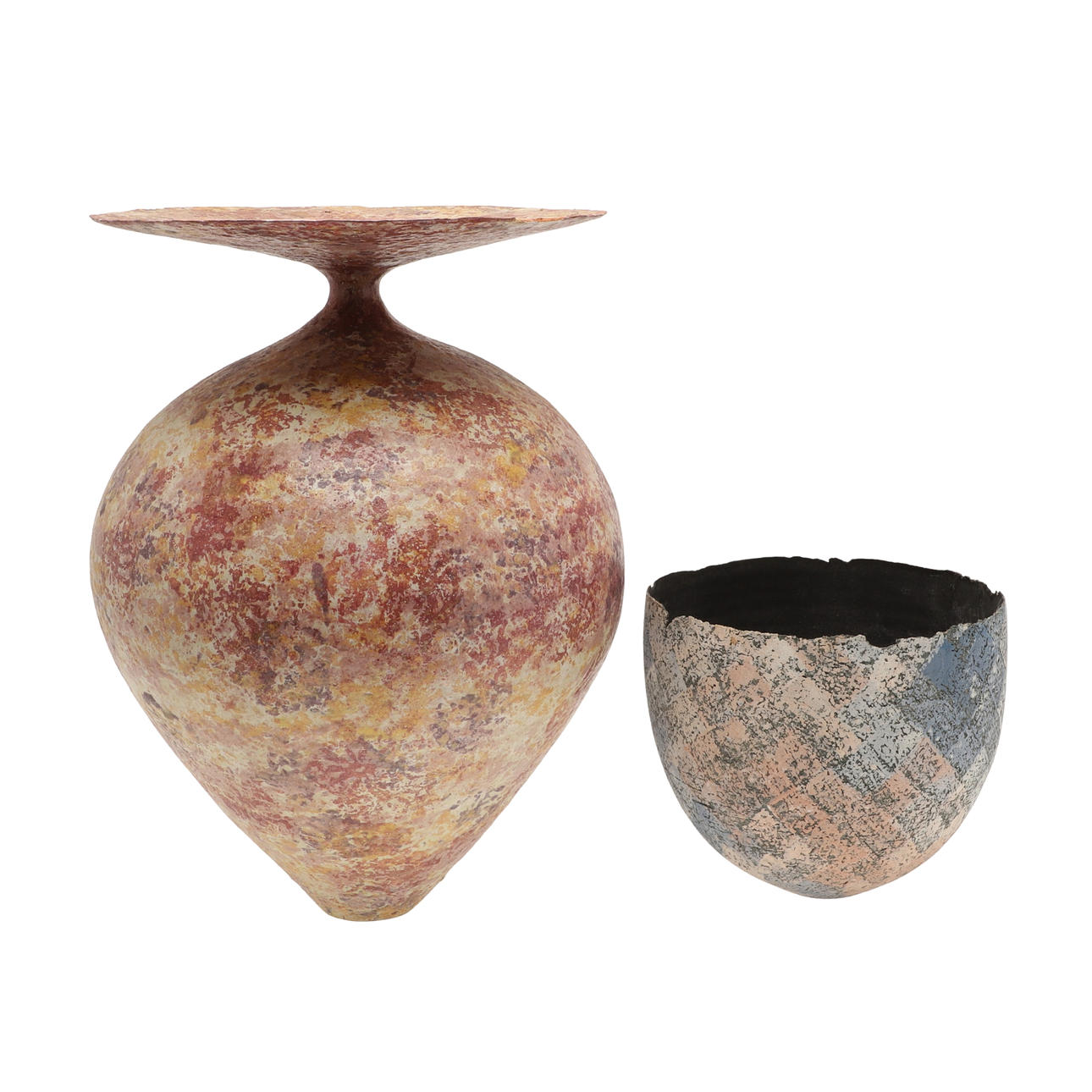 HILARY LAFORCE & CLARE CONRAD. TWO STUDIO POTTERY VASES.