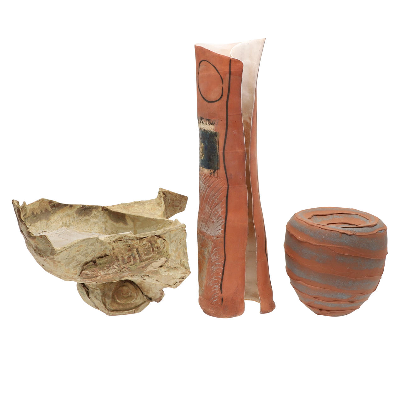 STUDIO POTTERY VASES - INCLUDING JON WILLIAMS.