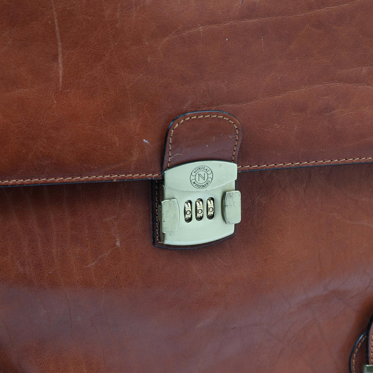 NIKOLAI by PIQUADRO, briefcase, leather, Italy. Vintage & Designer 