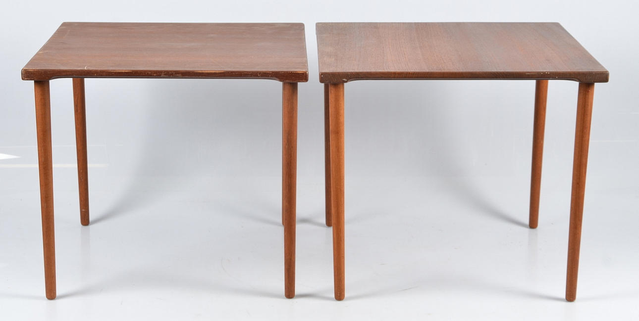 BORD 2 st, teak PETER HVIDT & ORLA MØLGAARD, France & Søn, Danmark 1960-tal.