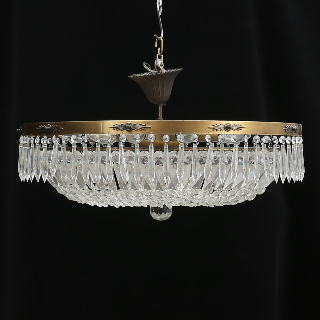 LJUSKRONA, plafondmodell, diameter 59 cm, 1900-talets andra hälft.