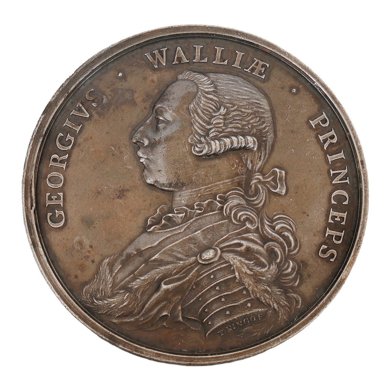 A GEORGE II MAJORITY OF THE PRINCE OF WALES SILVER MEDAL BY THOMAS ...