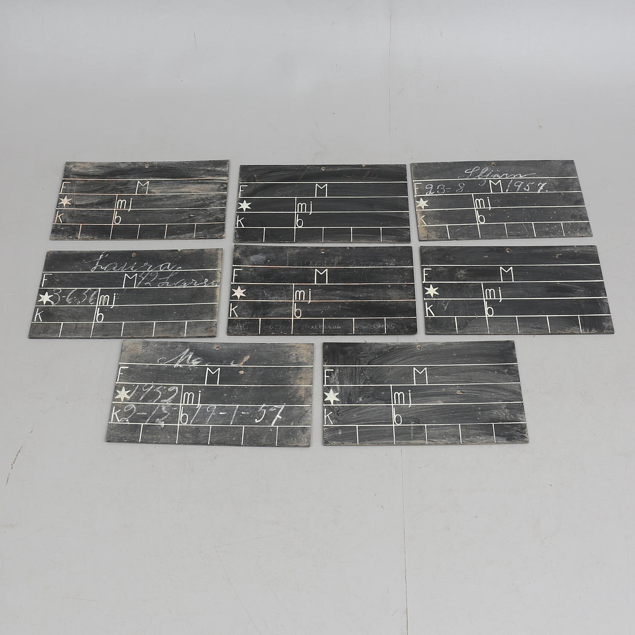 KOSKYLTAR, 8 st, 1900-talets mitt.