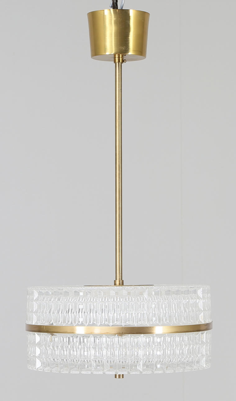 TAKLAMPA, glas, Carl Fagerlund, Orrefors, 1900-tal.