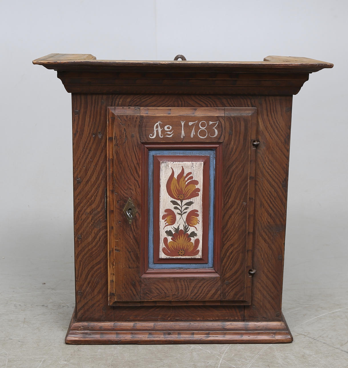 VÄGGSKÅP, allmoge, barock, 1700-tal.